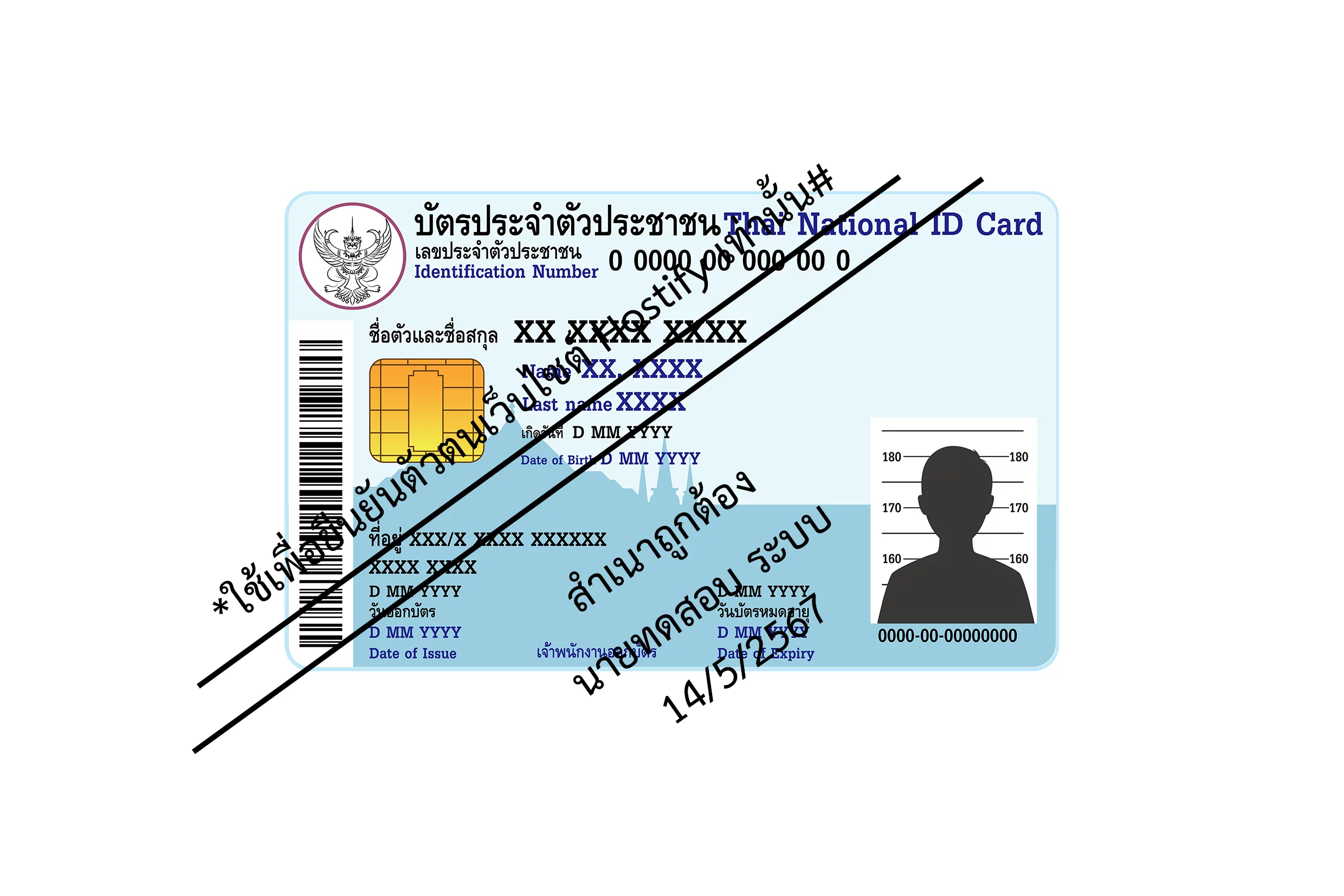 ตัวอย่างเอกสารยืนยันตัวตน - สำเนาบัตรประชาชน